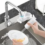 Zhwidnerso Kitchen Tap Spray Head with Detergent Dispenser, Faucet Sprayer Tap Aerator with Flexible Extension Hose, Universal Kitchen Tap Extension, Faucet Extender Tap Extender for Kitchen Sink