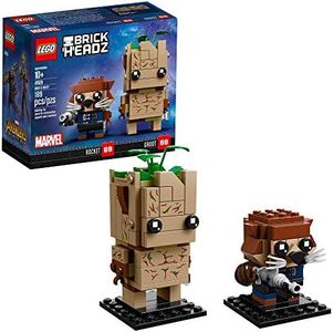 LEGO BrickHeadz Groot & Rocket Building Kit, Multicolor