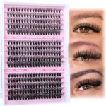 Fluffy Volume Lash Clusters DIY Lash Extension 300pcs Clusters Lashes D Curl Eyelash Extension 8-16mm Individual Lashes Mink for Self Application at Home by Focipeysa (Mink Lash Clusters 8-16mm)