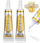 Clear B7000 Jewelry Glue - 2 * 15ml/0.5 fl oz Multipurpose Adhesive for Rhinestones, Beads, Fabric, Metal, Nail Art, Wood, Glass - Super Strong and Waterproof