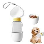 Dog Water Bottle,Portable pet Water Bottle with Food Container,Outdoor Portable Water Dispenser for Cat,Rabbit,Puppy and Other Pets for Walking,Hiking,Travel