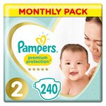 Pampers New Baby Size 2, 6-13 lbs/3-6 kg - Pack of 240 Nappies