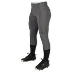 CHAMPRO Girl's Tournament Traditional Low-Rise Softball Pants Graphite