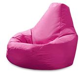 Beautiful Beanbags Adult Highback Beanbag Large Bean Bag Chair for Indoor and Outdoor Use - Water Resistant- Perfect Lounge or Gaming Chair - Home or Garden Bean Bag - Manufactured in UK (Pink)