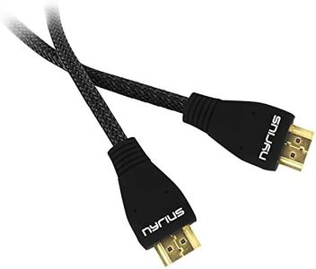 Nyrius High Speed Premium HDMI Cable (6 Feet) Supports 3D, Ethernet, & Audio Return for HDTV, Projector, A/V Receiver, Laptop, PC, Apple TV, Roku, PS4, Satellite/Cable, Blu-ray, DVD (HC06)