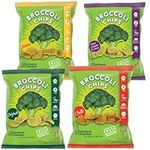 Broccoli Chips - Mixed Case (Single Serve Bags x24) - Healthy Snacks by Growers Garden | Vegan Crisps | Gluten Free + Dairy Free | Lunchbox Snack