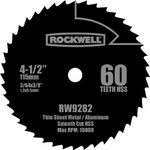 Positec Rockwell RW9282 4 1/2" 60T High Speed Steel Compact Circular Saw Blade