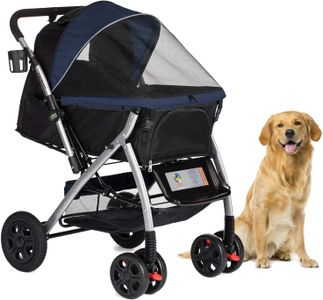 HPZ Pet Rover Stroller – Midnight Blue, Foldable Dog & Cat Carrier