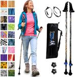 York Nordic Motivator Walking Poles for Balance and Rehab - Patented Stability Grips - Lightweight, Adjustable, and Collapsible - 2 Pieces Adjustable w/flip Locks - Heights 4'6" up to 6'2" - 230 lbs