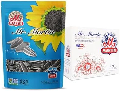 MR. MARTIN Freshly Roasted Salted Sunflower Seeds – Non-GMO, Crunchy, Delicious, Vegan, Keto Friendly, Low Sodium Snack – 5.25 Oz, Salted, 12 Pack