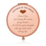 Mother of The Bride Gifts from Groom, Wedding Keepsake Gift for Mother in Law, Makeup Pocket Compact Mirror Engagement Gifts for Mother in Law Brides Mom ​Christmas from Son in-La