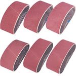 M-jump 18 PCS 3 inch x 21 inch Aluminum Oxide Sanding Belt(3 Each of 60 80 120 150 240 400 Grits)(3x21in)