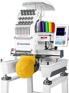 Smartstitch 10-Needle Embroidery Machine – 7" Touchscreen, 9.5x14" Area, Commercial