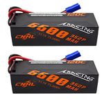 CNHL 6600mAh 3S Lipo Battery 120C 11.1V Hard Case Battery with EC5 Plug for RC Car Truck Boat Truggy (2 Packs)