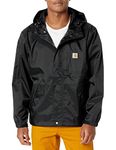 Carhartt Men's Storm Defender Loose Fit Midweight Jacket, Black, Large