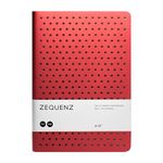 Zequenz A5 Size Red Notebook Journal | Dotted Acid Free Paper | 400 Pages | 70GSM | 360 Degree Flexibility | 100% Handmade | PU and Cream paper | Air Series