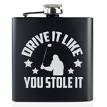 Onebttl Golf Gifts for Men, Golf Flask 6oz(178ml) for Golf Lovers, Golf Gag Gifts for Dad, Boss, Friends, Coworker, Perfect for Father's Day, Birthday, Retirement - Drive it Like You Stole it