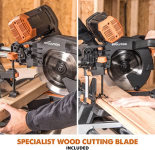 Evolution 255mm Mitre Saw – R255SMS-DB+ Sliding Compound