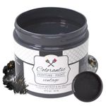 Colorantic | NIGHT Chalk Paint for Furniture DIY - Multi-Surface All-in-One Craft Paint| DARK BLACK Home Decor Painting for Wood (16 oz)