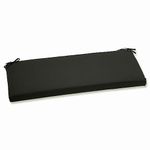 Pillow Perfect Outdoor/Indoor Bench Cushion with Black Sunbrella Fabric