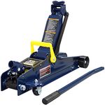 TCE TCET825051 Torin Hydraulic Low Profile Trolley Service/Floor Jack with Dual Piston Quick Lift Pump, 2.5 Ton (5,000 lb) Capacity, Blue