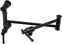 Oil Rubbed Bronze Pot Filler, Lava Odoro Contemporary Pot Filler Faucet Two-Attachment Wall Mount Folding Kitchen Pot Filler Faucet with Swing Arm, PF312-ORB