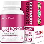 NEW Nutrali Organic Beetroot Capsules 1400mg per serving HIGH POTENCY (700mg per capsule) 120 Vegan Capsules, Non-GMO Raw Beet Root Powder, Beta Vulgaris Supplement, Powerful Nitric Oxide Boosting Beetroot.