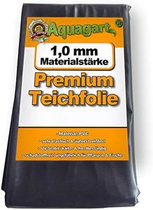 Revestimiento de estanque Revestimiento negro de PVC de 1,0 mm para el estanque del jardín - diferentes longitudes y anchuras (3m x 2m)