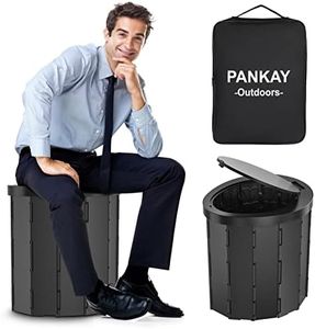 Pankay Portable Toilet for Camping, 15.8" Extra Large Camping Toilets Portable Potty for Adults, Travel Toilet with Handbag, Easy Set Up, Lightweight and Sturdy, Camp Toilet for Car Boat Hiking Beach