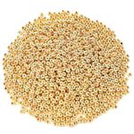 1200Pcs 4mm Smooth Round Beads Gold Spacer Loose Ball Beads for Bracelet Jewelry Making Craft