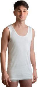 Made in Italy-3 Débardeur Rameur épaule large 100% coton (Lot de 3 pièces) - Blanc - Small