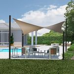 Coolaroo 481964 Dual Shade Sail, Square, Cobblestone