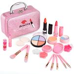 Bakeling Kids Makeup Kit For Girl,21 Pcs Girls Makeup Kit For Kids Age 8-12,Maquillaje Para Niñas,Kids Makeup Kit For Girl Washable Cosmetics Safe & Non-Toxic Makeup Toys For Game/Gift