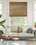 Chicology Cordless Bamboo Roman Shades, Light Filtering Window Treatment Perfect Resort Feel for Living Room/Dining Room/Bedroom and More, 27" W X 64" H, Fox