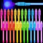 Invisible Ink Pen for Kids, 12Pack Spy Pen Magic Disappearing Ink Markers for Boys Girls, Secret Message Pen for Student Birthday Halloween Chrismtas Gifts Goodie Bag Stuffer