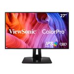 ViewSonic VP2768 27-inch WQHD Professional Monitor with 100% sRGB, Delta E<2, MST DaisyChain, Hardware Colour Calibration, HDMI, DisplayPort, Mini DisplayPort for Graphic Design, Photo & Video Editing