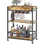 Azheruol Bar Cart Serving Wine 3 Ti