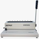 Dotpot Mini Wirobind W-12 Manual A4 Wire Binding Machine Book Binder with 34 Holes| 12 Sheets Punch Capacity and binds up to 120 Sheets for Office School Use|