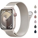 Patented Milanese Loop Compatible with Apple Watch Straps 46mm 38mm 40mm 41mm 42mm 44mm 45mm 49mm for Women Men, Magnetic Bands for iWatch Strap Series 10 9 8 7 6 5 4 3 SE2 SE Ultra2 Ultra