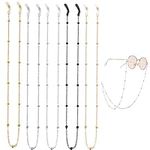 5Pcs Glasses Chain Sunglasses Chain Eyeglass Chain Long Sunglasses Strap Beaded Spectacles Cord Lanyard Glasses Strap Glasses String Eyewear Straps Reading Glasses Chain for Glasses Retainer Men Women