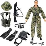 Click N' Play 12" Military Special Ops Action Figures - Navy Swat Team, Soldier Accessories & Army Toys - Click N Play Military Army Action Figures 12 inch