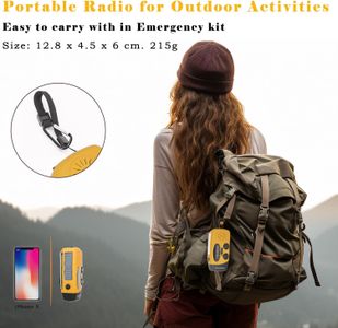 Wind Up Solar Emergency Radio – Portable Hand Crank Weather Alert