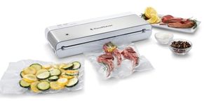 FoodSaver Compact Vacuum Sealer Machine with Sealer Bags and Roll for Airtight Food Storage and Sous Vide, White