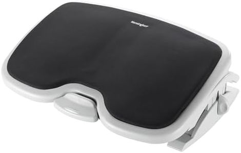 Kensington Foot Rest for Under Desk at Work, Smartfit Comfort Memory Foam Angle and Height Adjustable Footrest, Non-Skid Foot Stool for Under Office Desk, White/Black K56144USF