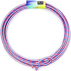 Just Jump It Lil Lariat Junior Lasso Rope - Pre-Tied 20' Kids Cowboy Rope - Red White and Blue