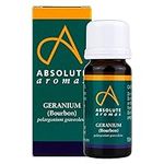 Absolute Aromas Geranium, Bourbon (pelargonium graveolens) Essential Oil 10ml - 100% Pure, Natural, Undiluted, Vegan and Cruelty-Free - For use in Diffusers and Aromatherapy Blends Neutral