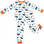 Zip N' Bear Buttery Soft Pajamas for Kids - Styled By Kardashians - Cozy Cubs Pajamas For Boys - Naturally Hypoallergenic and Ultra-Breathable - Age 7/8 Years Multicolor