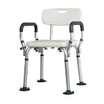 Panana Shower Seat, Bathroom Non-Slip Chair, Tub Seat Bench, Height Adjustable, Padded Armrest, Aid Shower Stool Removable Backrest & Armrest- Bath Chair for Elderly Adults & Seniors, Pregnant Woman