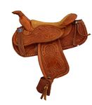 AJ Tack 5" Decorative Western Saddle Light Brown