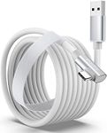 Stouchi Link Cable 5M Compatible with Meta/Oculus Quest3/Quest2/Pro,PICO 4 Steam VR, Virtual Reality Headset Cable Long High Speed PC Transfer Fast Charging USB 3.0 to USB C Cable for Gaming PC White